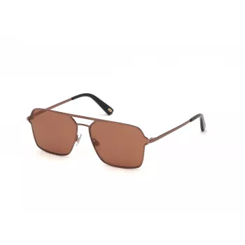 WEB EYEWEAR MAN WE0261-6036E zonnebril havana/bruin acetaat montuur groene polycarbonaat glazen 60/14/145 mm