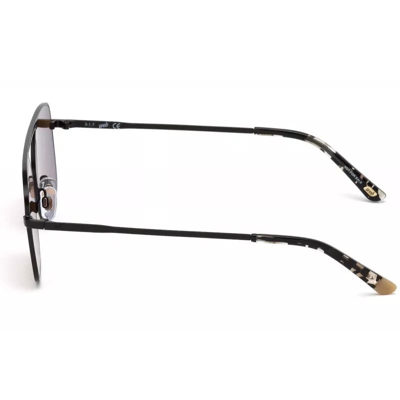WEB EYEWEAR heren zonnebril WE0209-02G havana acetaat groen polycarbonaatglas 53mm