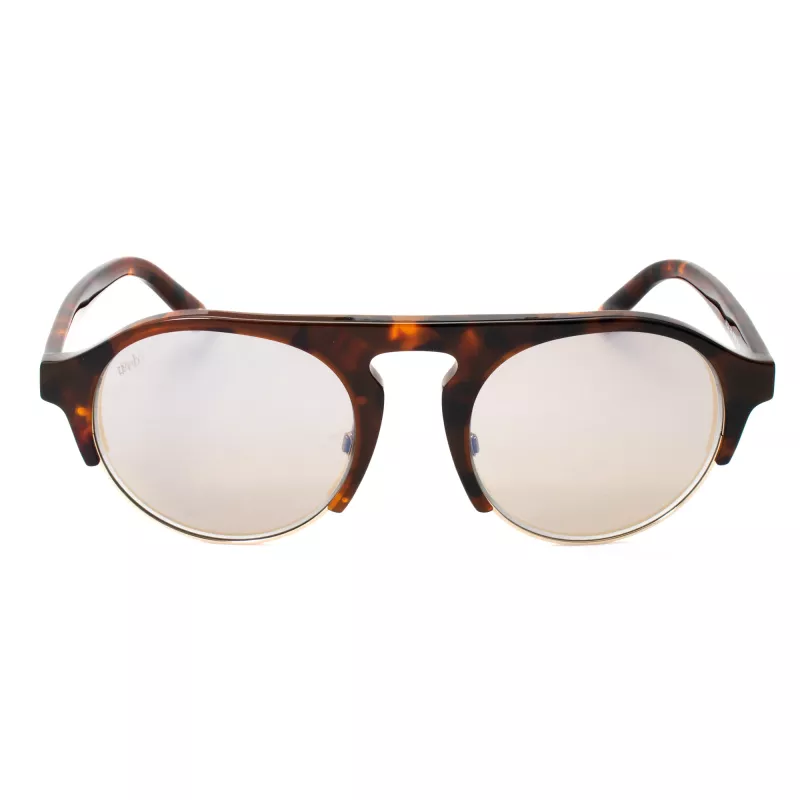 WEB EYEWEAR heren zonnebril WE0224-52G Havana acetaat groen polycarbonaat UV400 52mm