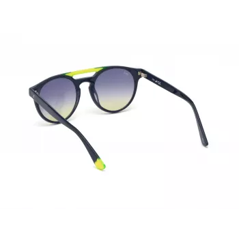 WEB EYEWEAR unisex zonnebril WE0262-5190W vierkant acetaat zwart montuur grijze glazen 51/19/145 mm