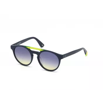 WEB EYEWEAR unisex zonnebril WE0262-5190W vierkant acetaat zwart montuur grijze glazen 51/19/145 mm