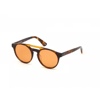 WEB EYEWEAR unisex WE0262-5156J rechthoekige acetaat zonnebril Havana/brown gradient glas 51/19/145 mm UV400