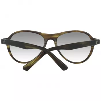 WEB EYEWEAR WE0128-5494N unisex zonnebril havanna acetaatmontuur bruine polycarbonaatglazen 54mm