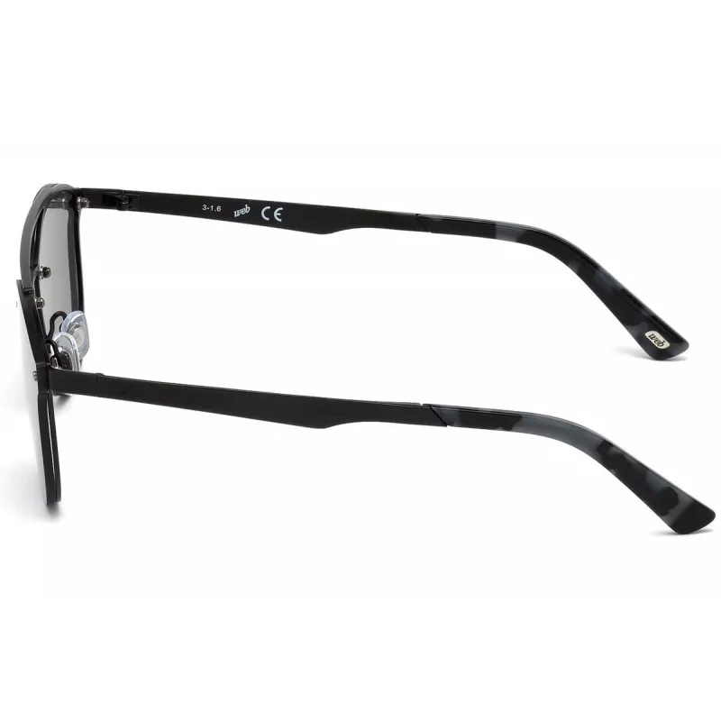 WEB EYEWEAR WE0189-02C unisex zonnebril - zwart montuur grijze glazen 59mm