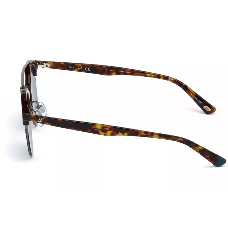 WEB EYEWEAR WE0192-52V unisex zonnebril Havana acetaat montuur bruine verloopglazen 49mm