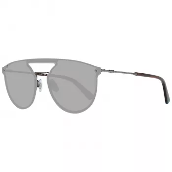 WEB EYEWEAR WE0193-13808V unisex zonnebril - glanzend zwart montuur, rookgrijze glazen, 54 mm