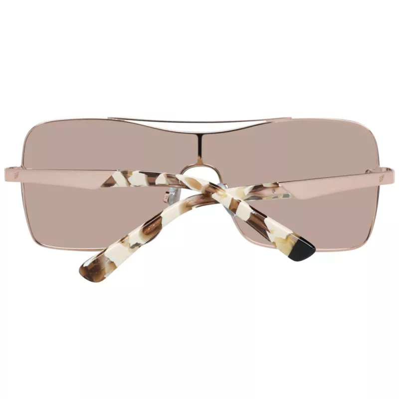 WEB EYEWEAR WE0202-34G unisex Havana acetaat zonnebril met groene polycarbonaatglazen UV400