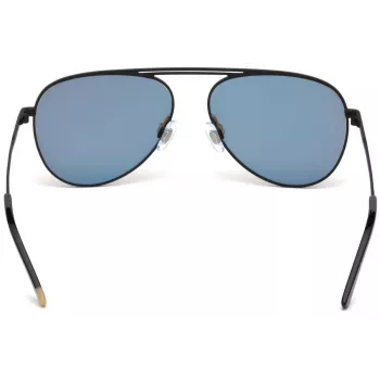 WEB EYEWEAR WE0206-02G unisex rechthoekige zonnebril - Havana acetaat montuur, groene polycarbonaatglazen, UV400-bescherming