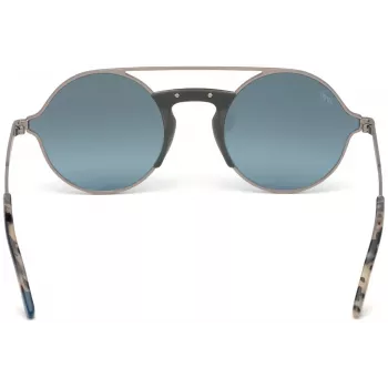 WEB EYEWEAR WE0247-09Q unisex vierkante zonnebril havanna acetaat montuur bruine polycarbonaat glazen UV400