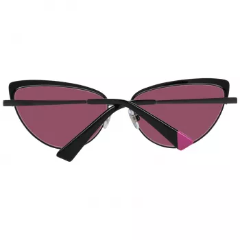 WEB EYEWEAR dames vierkante acetaat zonnebril WE0272-5901Z - zwart montuur grijze glazen 59mm