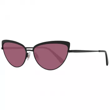 WEB EYEWEAR dames vierkante acetaat zonnebril WE0272-5901Z - zwart montuur grijze glazen 59mm