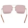 WEB EYEWEAR dames zonnebril WE0210-28Y Havana bruin acetaat vierkant montuur UV400