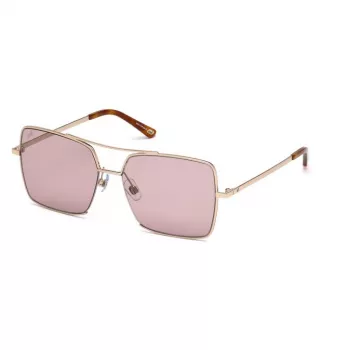 WEB EYEWEAR dames zonnebril WE0210-28Y Havana bruin acetaat vierkant montuur UV400