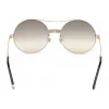 WEB EYEWEAR dameszonnebril WE0211-28G goud metalen montuur bruine verloopglazen 59 mm