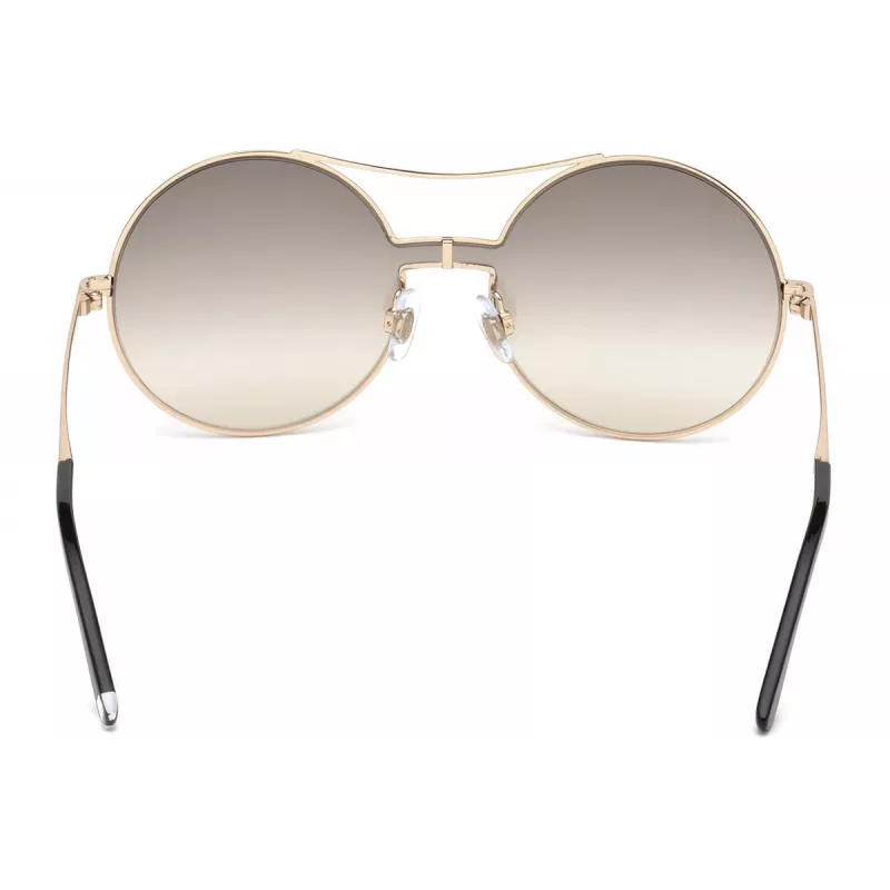 WEB EYEWEAR dameszonnebril WE0211-28G goud metalen montuur bruine verloopglazen 59 mm