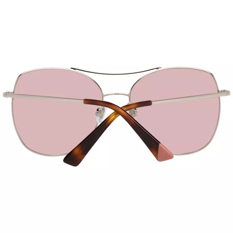WEB EYEWEAR dames zonnebril WE0245-5828G Havana bruin verloop vierkant acetaat UV400