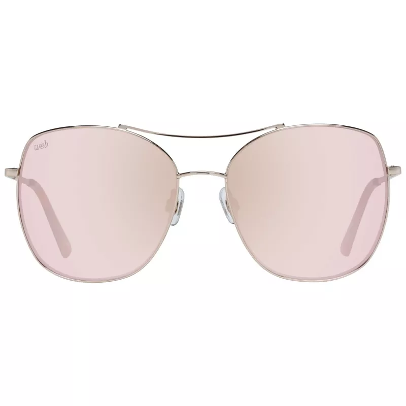 WEB EYEWEAR dames zonnebril WE0245-5828G Havana bruin verloop vierkant acetaat UV400