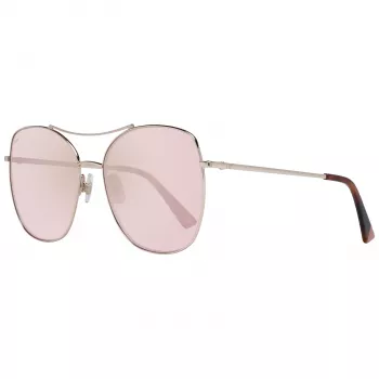 WEB EYEWEAR dames zonnebril WE0245-5828G Havana bruin verloop vierkant acetaat UV400
