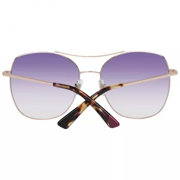 WEB EYEWEAR dameszonnebril WE0245-5833Z - bruine verloop, rechthoekig acetaatmontuur