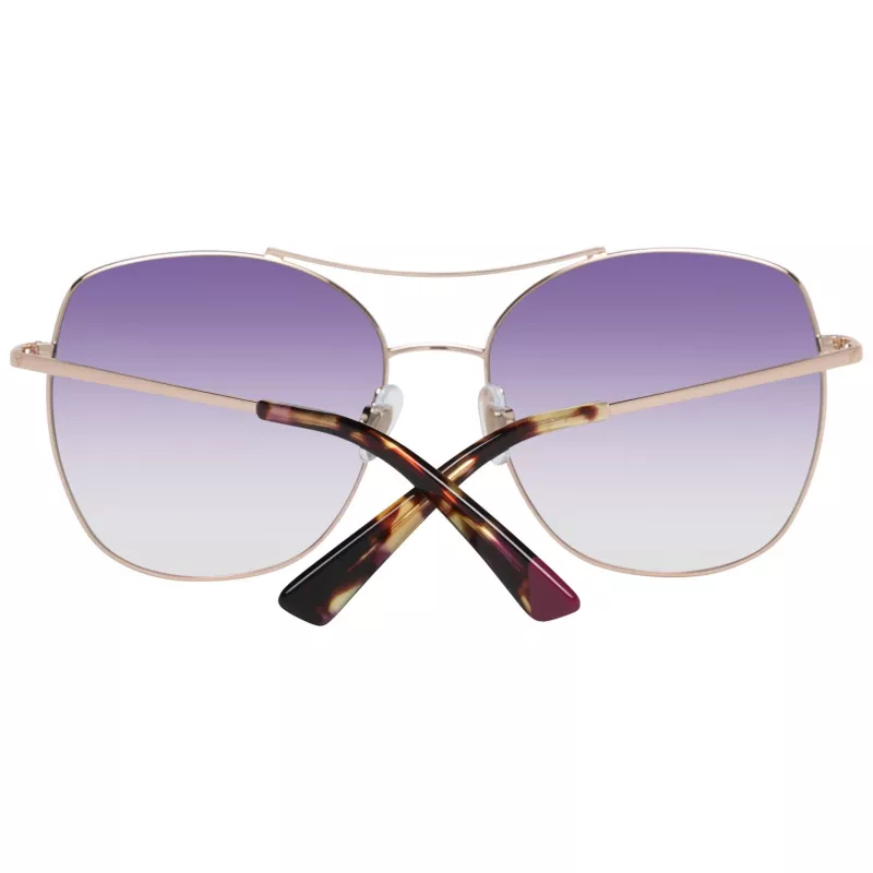 WEB EYEWEAR dameszonnebril WE0245-5833Z - bruine verloop, rechthoekig acetaatmontuur