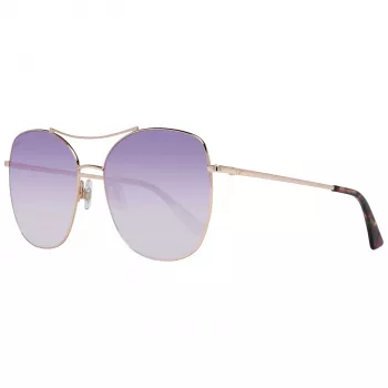 WEB EYEWEAR dameszonnebril WE0245-5833Z - bruine verloop, rechthoekig acetaatmontuur