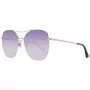 WEB EYEWEAR dameszonnebril WE0245-5833Z - bruine verloop, rechthoekig acetaatmontuur