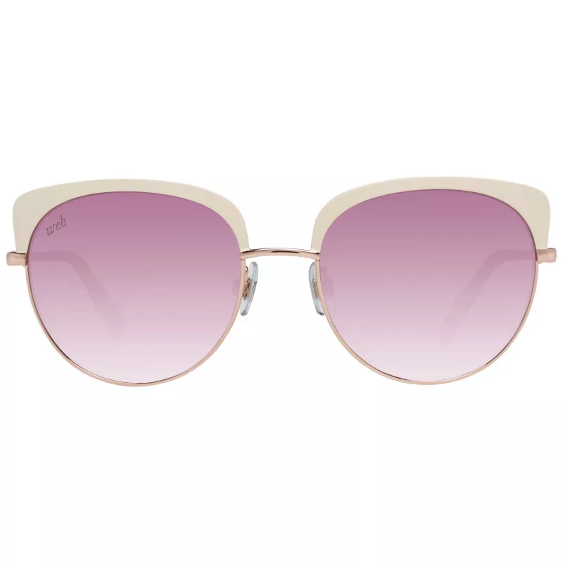 WEB EYEWEAR dames zonnebril WE0271-5533Z havana bruin vierkant acetaat verloopglas 55mm