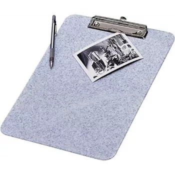 WEDO A4 klembord, ABS-kunststof, graniet, afgeronde hoeken, vernikkelde metaalklem, ophanglus 57 670