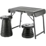 WEDO campingset 1 tafel en 2 telescopische krukken NXT zwart
