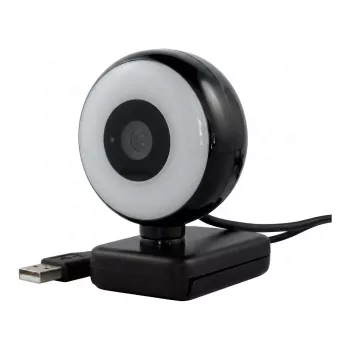 WEMISS CM-A2 Stream Series met ringlicht Full-HD-webcam, 1/3 inch CMOS-sensor, zwart