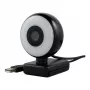 WEMISS CM-A2 Stream Series met ringlicht Full-HD-webcam, 1/3 inch CMOS-sensor, zwart