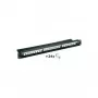 Wentronic 24-poorts CAT6 UTP patch panel, 1U 19-inch rackmontage, zwart (95336)