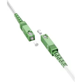 Wentronic Goobay 59597 SC/APC naar SC/APC Single-Mode OS2 glasvezel-patchkabel, 5 m, LSZH, wit