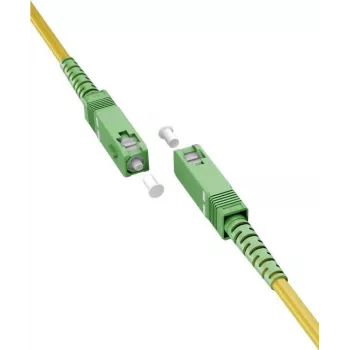 Wentronic Goobay 59640 OS2 single-mode glasvezel-patchkabel, SC/APC naar SC/APC, 3 m, geel