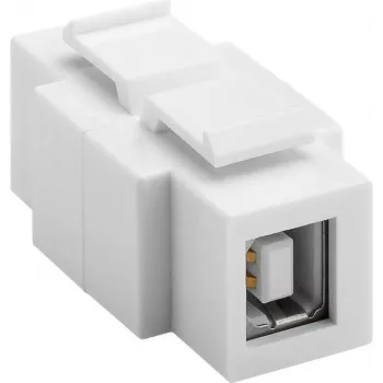 WENTRONIC Goobay 79930 platte USB 2.0-adapter, USB-A bus naar USB-B bus, wit