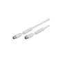 Wentronic Goobay antennekabel, 100% afgeschermd, ferriet, wit, 2,5 m - IEC coaxstekker naar IEC coaxbus (50724)
