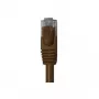 Wentronic Goobay CAT 6 platte patchkabel, U/UTP, donkerbruin, 0,5 m, koper 95889