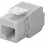 Wentronic Goobay CAT 6a Keystone RJ45-bus, onafgeschermd, 500 MHz, lichtgrijs-wit (90693)