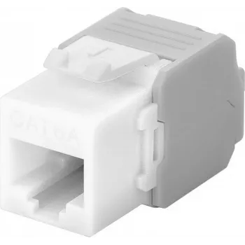 Wentronic Goobay CAT 6a keystone RJ45-bus, ongeïsoleerd, 500MHz, wit (90867)