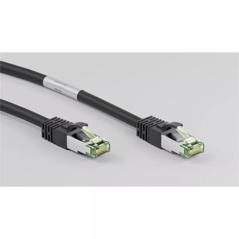 Wentronic Goobay CAT 8.1 S/FTP-patchkabel, LSZH, zwart, 1 m 66721