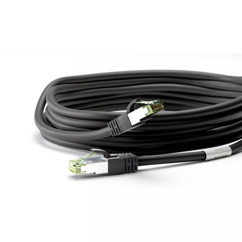 Wentronic Goobay CAT 8.1 S/FTP-patchkabel, LSZH, zwart, 1 m 66721