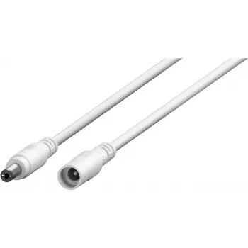 Wentronic Goobay DC-verlengkabel 10 m wit - 5,5 x 2,1 mm holle stekker 76677