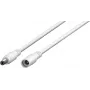 Wentronic Goobay DC-verlengkabel 3m wit - 5,5 x 2,1mm DC-holplug naar bus 76675