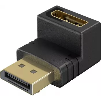 Wentronic Goobay DisplayPort haakse adapter 90° naar beneden zwart (77130)