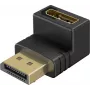 Wentronic Goobay DisplayPort haakse adapter 90° naar beneden zwart (77130)