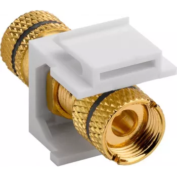 WENTRONIC Goobay Keystone-luidsprekermodule, zwart - banaanbussen naar schroefklemmen (79476)