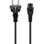 Wentronic Goobay verlengkabel, Schuko-stekker naar Schuko-koppeling, 1 m, zwart, 16 A, 250 V, H05VV-F 3G1.5, haakse stekker, CE/VDE 57846