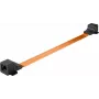 WENTRONIC Goobay RJ45 raamdoorvoerkabel ultra-slim 0,25 m, plat, Gigabit Ethernet, transparant/wit 71411