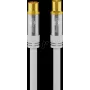 Wentronic Goobay TV-antennekabel 1 m wit verguld 4-voudig afgeschermd 135dB coax bus naar stekker 70313