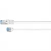 Wentronic Goobay ultra-flexibele CAT 6A patchkabel slim U/FTP wit - extra korte stekker, 0,25 m 74336